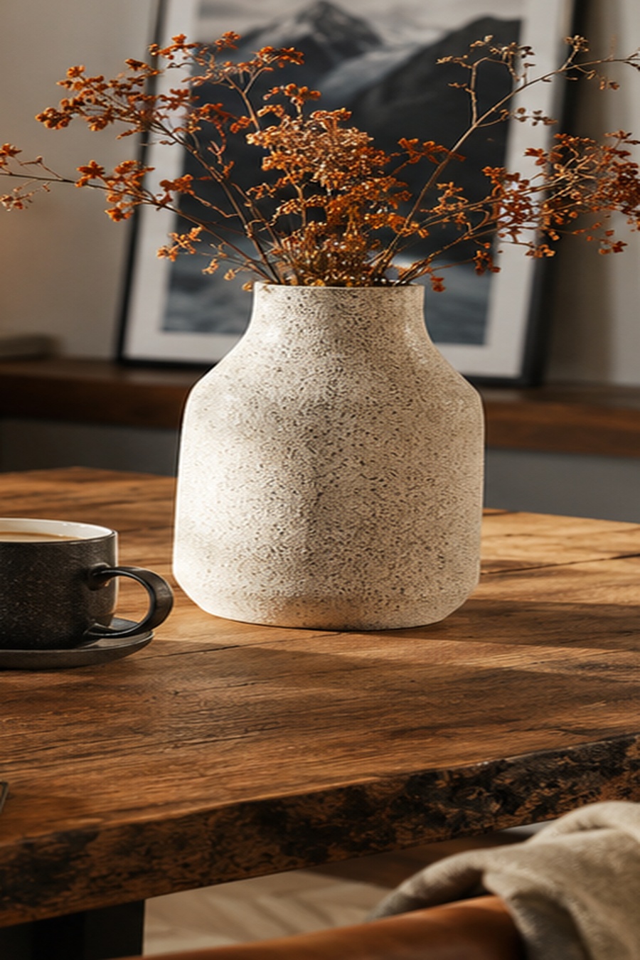 Ruhige Studiostimmung mit Vase