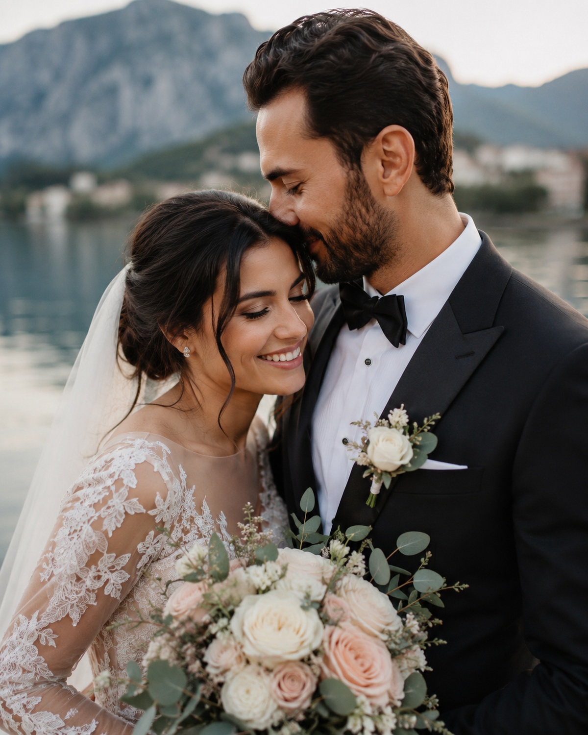 Hochzeitspaar im natürlichen Licht
